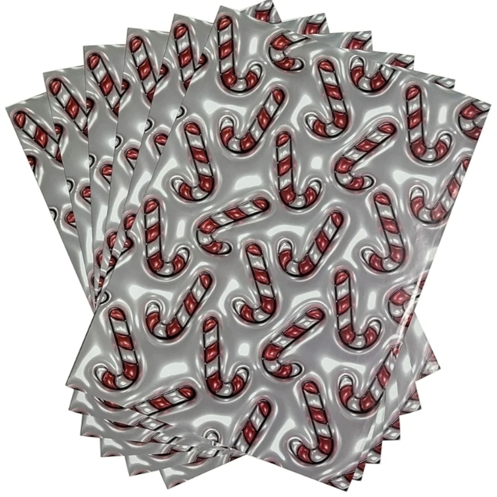 Candy Cane Wrapping Paper 20x28 Sheets NEW 6 Folded Sheets